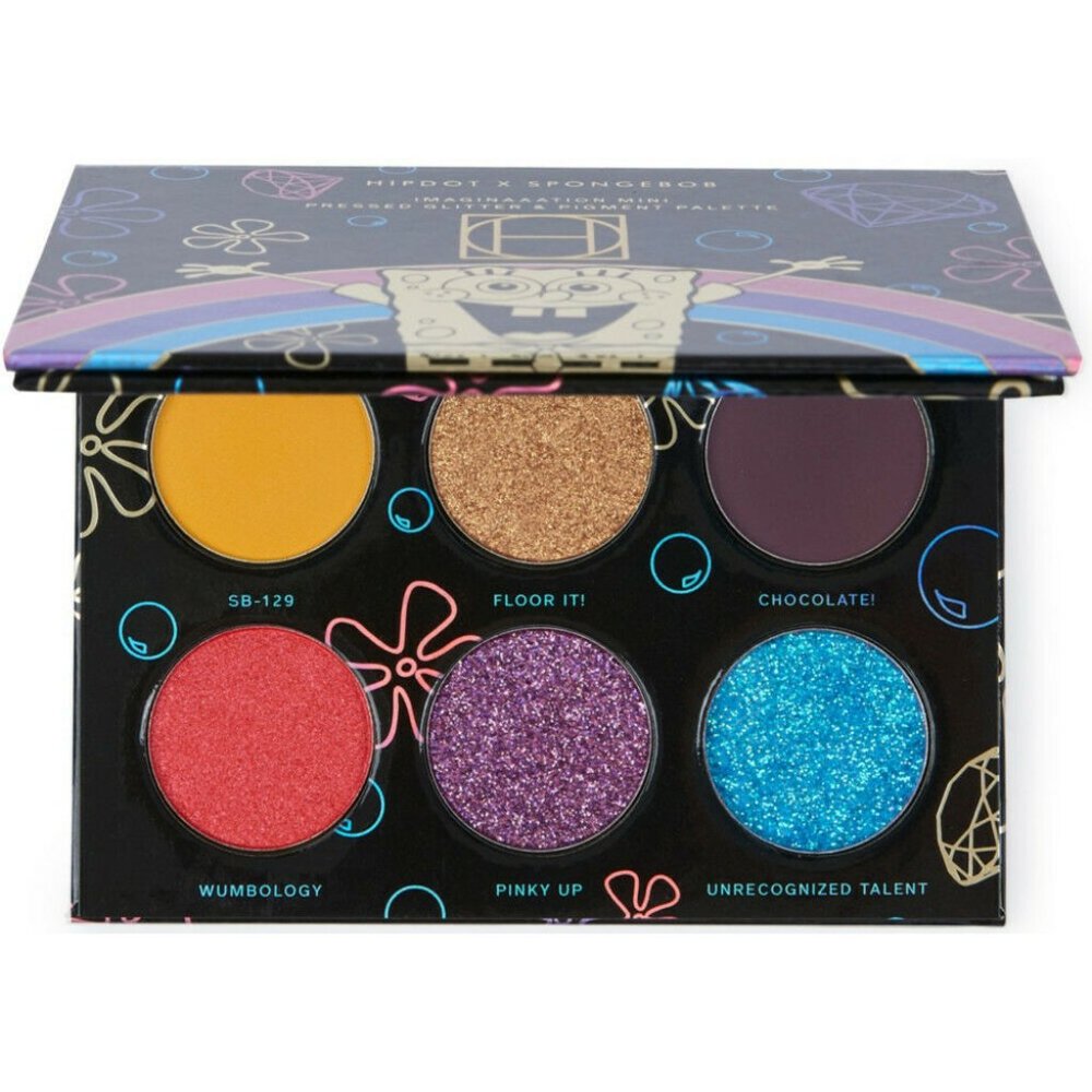 Hipdot x SpongeBob Imaginaaation Mini Pressed Glitter & Pigment Palette 8g NIB